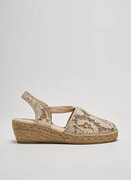 Espadrilles bout rond talon de 4 à 6cm beige ELUE PAR NOUS femme