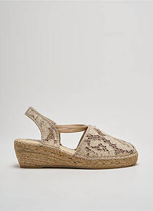 Espadrilles bout rond talon de 4 à 6cm beige ELUE PAR NOUS femme