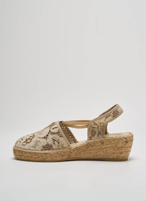 Espadrilles bout rond talon de 4 à 6cm beige ELUE PAR NOUS femme