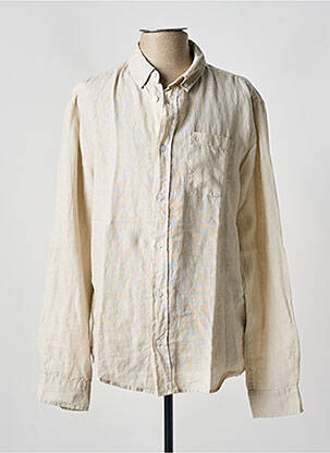 Chemise manches longues manches longues beige STREET ONE homme
