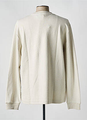 Pull col rond manches longues beige STREET ONE homme