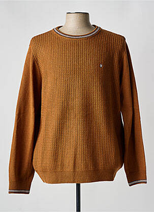 Pull stretch manches longues marron COFOX homme