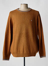 Pull stretch manches longues marron COFOX homme