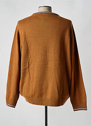 Pull stretch manches longues marron COFOX homme