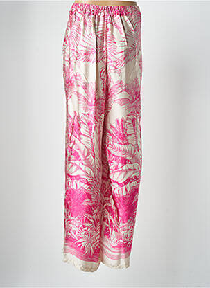 Pantalon large coupe fluide taille normale rose C'MELODIE femme
