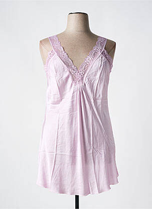 Top coupe cintrée sans manche rose C'MELODIE femme