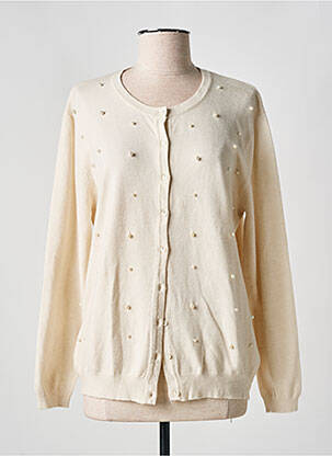 Gilet manches longues beige HALO PARIS pour femme