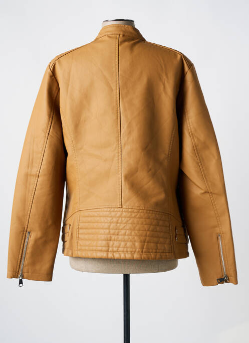 Veste simili cuir marron CHRISTY pour femme