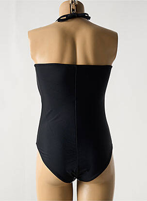 Maillot de bain 1 pièce imprimé fantaisie haut soutien-gorge avec mousse de rembourrage amovible noir COCO SAINT TROPEZ femme