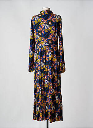 Robe longue manches longues manches longues bleu PALME femme
