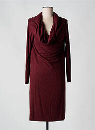 Robe mi-longue manches longues manches longues rouge AMMA femme