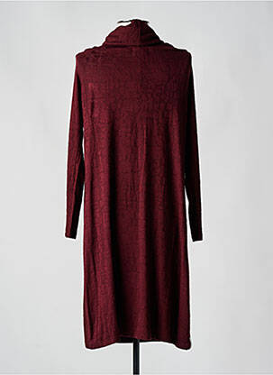 Robe mi-longue manches longues manches longues rouge AMMA femme