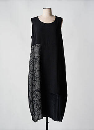 Robe mi-longue sans manche sans manche noir G!OZE femme