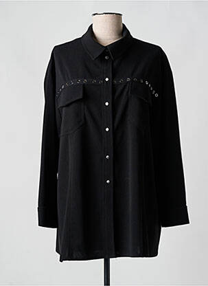 Chemisier tissage crêpe manches longues noir ALAIN MURATI femme
