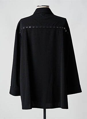 Chemisier tissage crêpe manches longues noir ALAIN MURATI femme