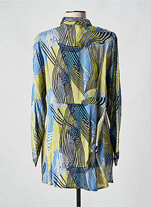 Chemisier imprimé fantaisie manches longues bleu MASAI femme