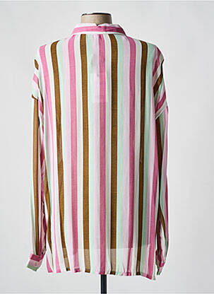 Chemisier tissage crêpe manches longues rose JENSEN femme