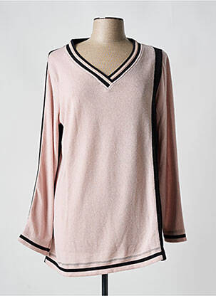 Pull coupe cintrée manches longues beige MALOKA femme