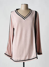 Pull coupe cintrée manches longues beige MALOKA femme
