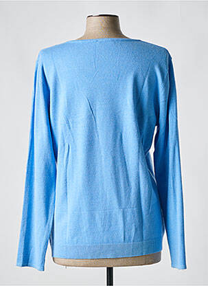 Pull coupe cintrée manches longues bleu FELINO femme