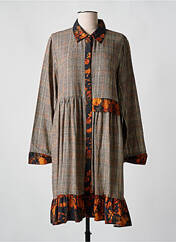 Robe mi-longue marron RHUM RAISIN pour femme seconde vue