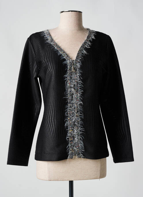 Gilet manches longues noir LO! LES FILLES pour femme
