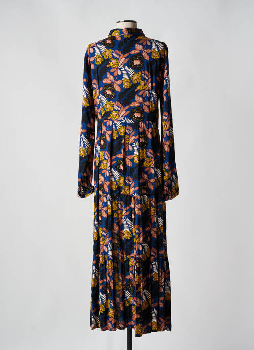 Robe longue bleu PALME pour femme