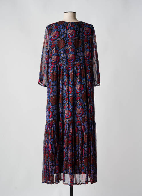 Robe longue bleu PALME pour femme