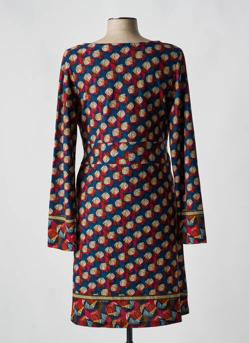 Robe mi-longue bleu PALME pour femme