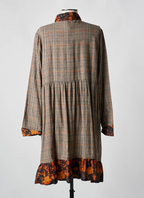 Robe mi-longue marron RHUM RAISIN pour femme