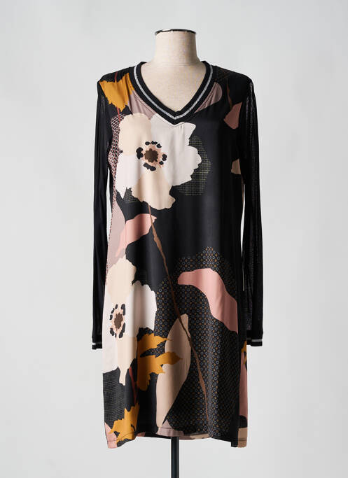 Robe mi-longue noir MALOKA pour femme