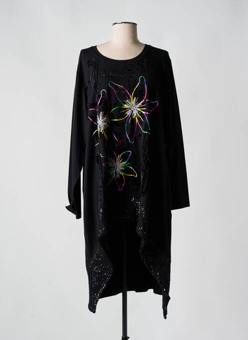 Robe mi-longue noir OLIVER JUNG pour femme
