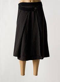Jupe mi-longue coupe évasée noir AMMA femme