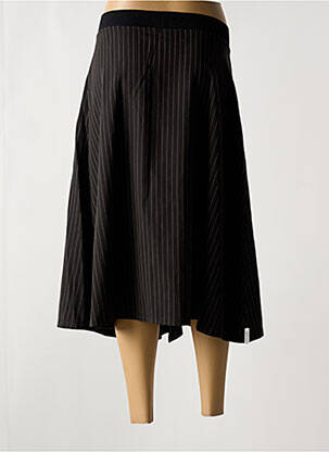 Jupe mi-longue coupe évasée noir AMMA femme