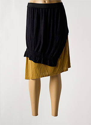 Jupe mi-longue coupe droite noir AMMA femme