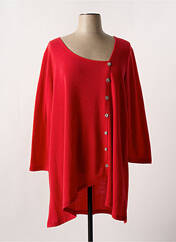 Tunique manches longues rouge G!OZE pour femme seconde vue
