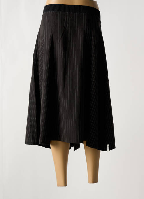 Jupe mi-longue coupe évasée noir AMMA femme