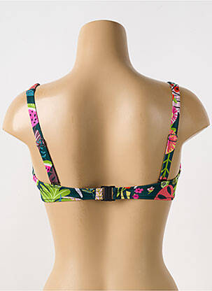 Haut de maillot de bain stretch haut soutien-gorge emboitant vert GRAIN DE SABLE femme