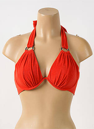 Haut de maillot de bain stretch haut soutien-gorge emboitant orange PAIN DE SUCRE femme