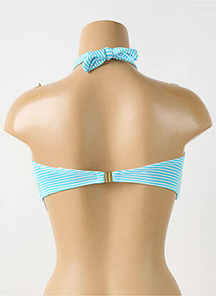 Haut de maillot de bain stretch haut bandeau bleu GRAIN DE SABLE femme