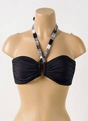 Haut de maillot de bain noir GRAIN DE SABLE pour femme seconde vue