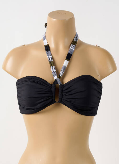 Haut de maillot de bain noir GRAIN DE SABLE pour femme