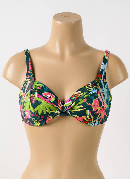 Haut de maillot de bain vert GRAIN DE SABLE pour femme