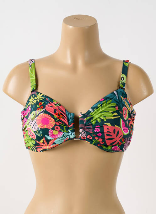 Haut de maillot de bain vert GRAIN DE SABLE pour femme