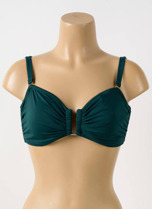 Haut de maillot de bain vert GRAIN DE SABLE pour femme