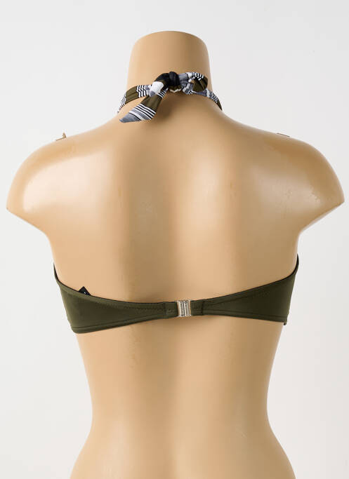 Haut de maillot de bain vert GRAIN DE SABLE pour femme