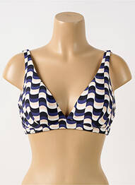 Haut de maillot de bain haut soutien-gorge moulé haut soutien-gorge moulé bleu SEAFOLLY femme