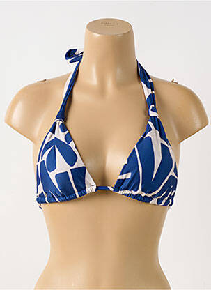 Haut de maillot de bain fermeture liens à nouer haut triangles bleu RIO DE SOL femme