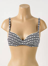 Haut de maillot de bain haut soutien-gorge moulé haut soutien-gorge moulé noir GRAIN DE SABLE femme