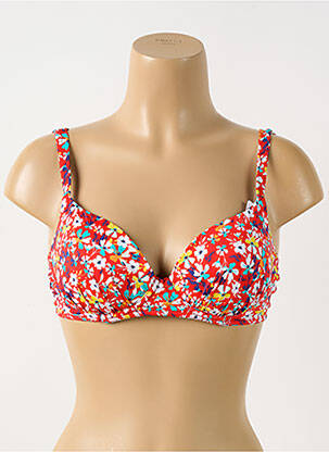 Haut de maillot de bain haut soutien-gorge moulé haut soutien-gorge moulé rouge GRAIN DE SABLE femme